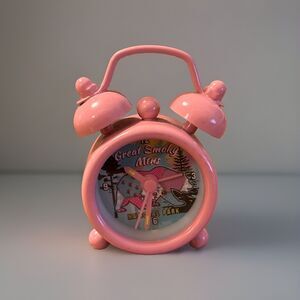 Miniature Pink Alarm Clock Great Smoky Mtns For Repair Only